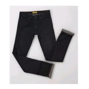 Hysterical Jeans Embroidered Pocket Denim BLACK Size 30